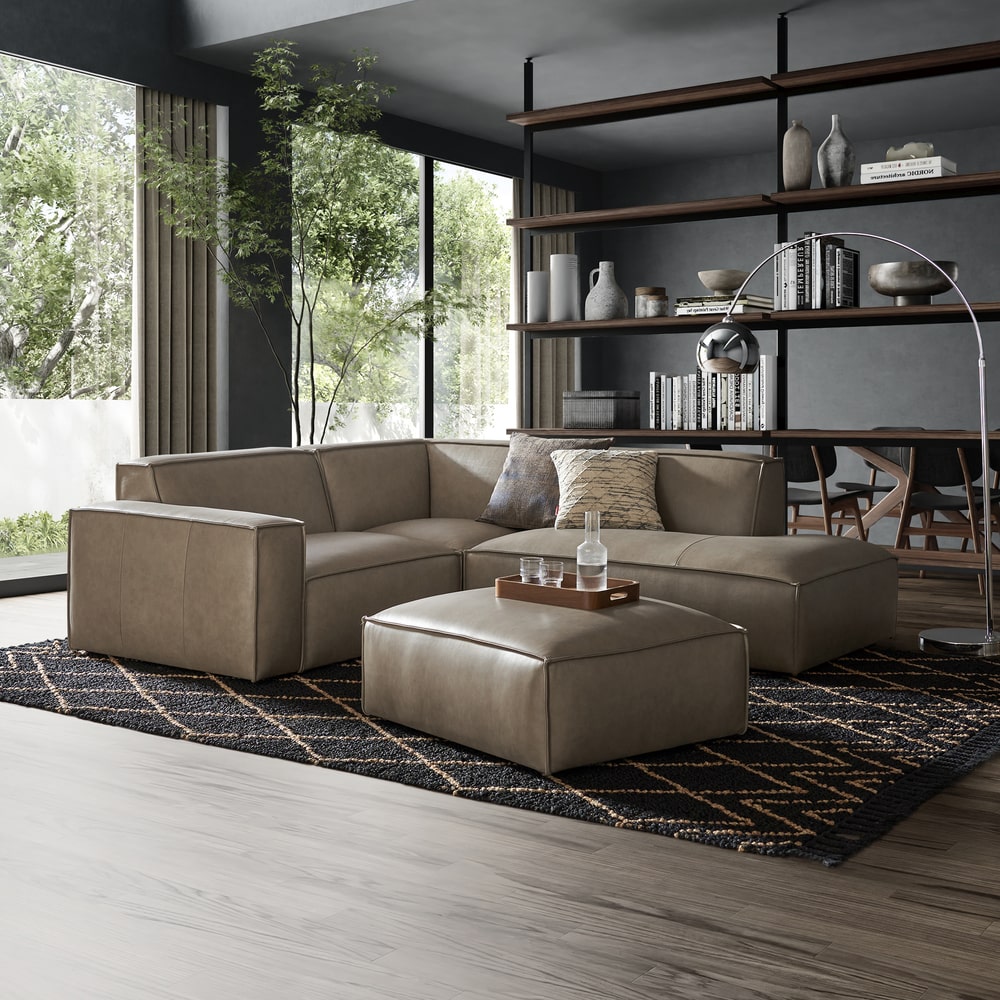 Modern leather outlet living room